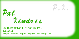 pal kindris business card