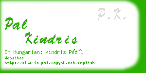 pal kindris business card